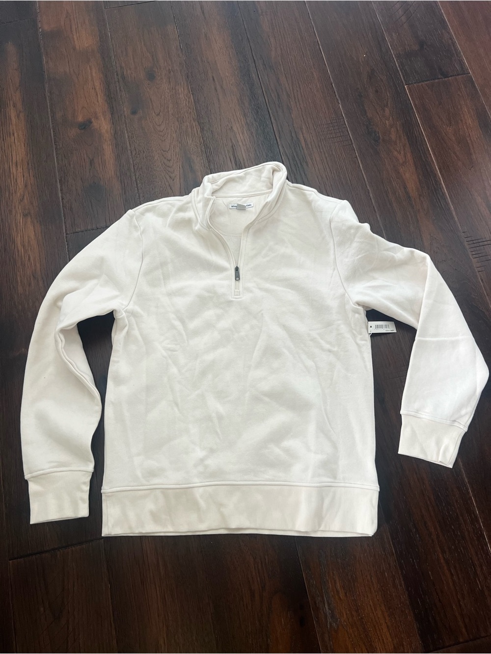 Men's quarter Zip Pullover Sweater - off White
